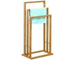 MSV Handtuchständer, Bambus, Weiß