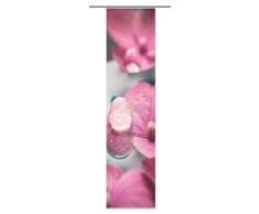 Home Fashion 87673-752 Schiebevorhang Digitaldruck Lily, Seidenoptik, 245 x 60 cm, altrosé