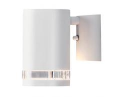 Konstsmide Modena 7511-250 Wandleuchte B: 9cm T: 14,5cm H: 13,5cm / 1x35W / IP44 / lackiertes Aluminium / matt-weiss