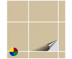 FoLIESEN Fliesenaufkleber fÃ¼r Bad und KÃ¼che - 10x10 cm - beige glÃ¤nzend - 160 Fliesensticker fÃ¼r Wandfliesen