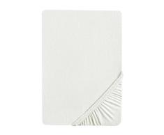 Biberna 77155/019/040 Jersey-Stretch Spannbetttuch / 90 x 190 cm - 100 x 200 cm / Farbe: grau