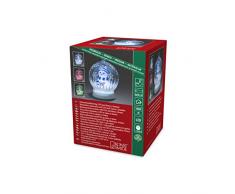 Konstsmide 3408-000 LED Glaskugel Schneemann / für Innen / Batteriebetrieben: 3xAA 1.5V (exkl.) / mit 3 Funktionen, 6h Timer und RGB-Farbwechsel / 1 RGB Diode