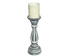 Ambiente Haus 83095 Kerzenständer aus Holz 28 cm