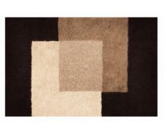 Spirella Badteppich Crossover WC Vorleger Hochflor flauschig 55x65 cm – Braun