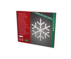 Konstsmide 4581-000 LED Dekoration Fenstersilouhette Schneeflocke/für Innen (IP20)/230V Innen/mit Schalter/30 warm weiÃe Dioden/weiÃes Kabel