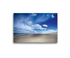 Calvendo Premium Textil-Leinwand 45 cm x 30 cm quer, EIN Traumwetter | Wandbild, Bild auf Keilrahmen, Fertigbild auf echter Leinwand, Leinwanddruck: Norderney Natur Natur