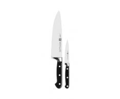 Zwilling 35645-000 Professional S Messerset, 2-tlg., Rostfreier Spezialstahl, Zwilling Sonderschmelze, genietet, Vollerl, Kunststoff-Schalen, 420 x 95 mm, schwarz