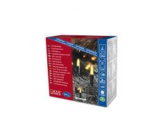 Konstsmide 6020-000 LED Minilichterkette / für Außen (IP44) / 24V Außentrafo / 80 gelbe Dioden / grünes Kabel