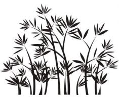 INDIGOS WG20209-80 Wandtattoo w209 Schilf Bambus Ranke Wandaufkleber, 96 x 74 cm, braun
