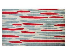 LifeStyle-Mat Designer Fussmatte Haustür – Fussmatten rutschfest und waschbar – Schmutzfangmatte/Fussabstreifer – ROT 67x110cm