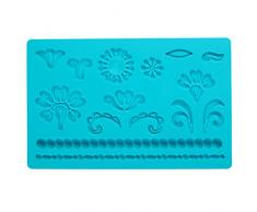 Wilton Silikonform für Fondant und Gummimasse, 12,7 x 19,7 cm, Thema: Seefahrt, Acryl, Mehrfarbig