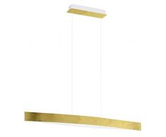 EGLO Hängeleuchte, Stahl, Integriert, Gold/Weiß, 97 x 8.5 x 110 cm