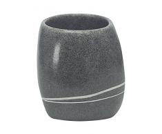 Kleine Wolke 5080912852 Zahnputzbecher Stones, Accessoires, dunkelgrau