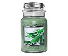 Village Candle Salbei und Sellerie große Duftkerze im Glas, 737 g, grün, 9.8 x 9.5 cm