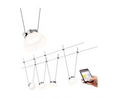 Paulmann 500.16 Smarthome LED Bluetooth Seilsystem Iceled 4x4W DC Chrom matt 50016 Seilleuchte Seillampe
