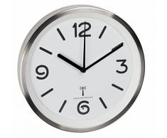 TFA Dostmann Funk-Wanduhr mit Hintergrundbeleuchtung, Kunststoff, Weiß, 25 x 5 x 25 cm