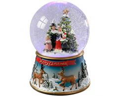 WeRChristmas Dekoelement Sternsinger, Schneekugel mit Farbwechsel-Funktion, 19,5 cm, Mehrfarbig