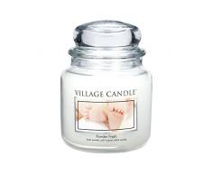 Village Candle Puderfrische Duftkerze im Glas, 454 g, weiß, 9.7 x 9.5 cm