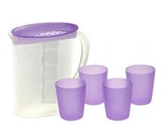 OKT Set Krug pp c/4 Gläser purple