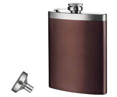 Vacu Vin Flachmann mit Trichter Flaschmann, braun, Silber, 1