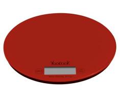 Unbekannt Yoocook YC73204 Elektronische Küchenwaage, rund, Rot