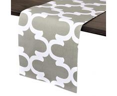 Crabtree Collection Deluxe Weihnachts-Tischwäsche, Baumwolle, leuchtende Farben für Küche und Esszimmer – 12 x 72 Gray Spalier 12x72 Läufer