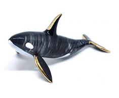 NaCraftTH Glas Figur Murano Glas weht Kunstwerke Handwerk Tierfiguren Hause Fisch Tank Aquarium Dekorationen 3 (W) x 5 (L) x 1.25 (H) Whale Orca