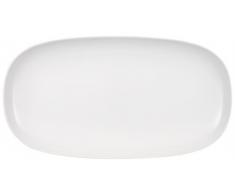 Villeroy & Boch Urban Nature Servierschale, flache und elegante Schale aus Premium Porzellan in weiß, spülmaschinenfest, 50 x 27 cm