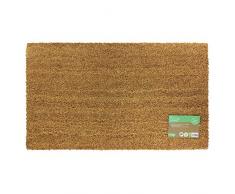 JVL Manor Fußmatte, natürliche Kokosfaser, Latex-Rückseite, braun, 40 x 60 cm