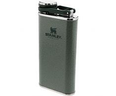 Stanley The Legendary Classic Easy-Fill Flachmann mit großer Öffnung 0.23L Hammertone Green 18/8 Edelstahl Auslaufsicher + Tragbar Deckelsicherung Mit Weithals-Öffnung Natürlich BPA-frei