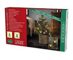 Konstsmide 1027-000 Baumkette mit Topbirnen und gedrehter Spitze / für Innen (IP20) / VDE geprüft / 230V Innen / 20 klare Birnen / grünes Kabel