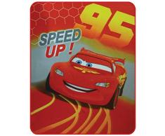 Disney Cars 043678 Go Go Go Fleece Decke, Polyester, mehrfarbig, 110 x 140 cm