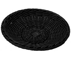Saleen Korb-Schale, Gastrotauglich, Rund, Durchmesser: 38 cm, Kunststofffaser, Schwarz, 02055119101