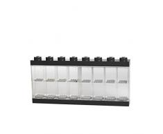 LEGO Minifiguren-Schaukasten für 16 Minifiguren, Stapelbare Wand- oder Tischbox, schwarz