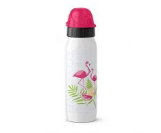Emsa Iso2Go 518377 Isolierte Trinkflasche, 0,5 Liter, AutoClose Verschluss, Flamingo