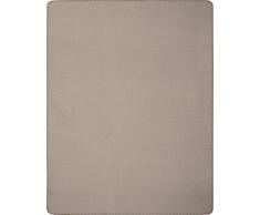 biederlack Überwurf, Fischgrätmuster, Baumwolle Blend, Taupe, Single