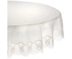 Plauener Spitze by Modespitze 4048E_14_150 Tischdecke Oslo E, Gre 150 cm, rund