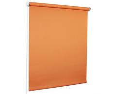 ROLLMAXXX Standard-Rollo Lichtdurchlässig Seitenzug Kettenzugrollo Tageslicht Sichtschutz (100 x 190 cm, Orange)