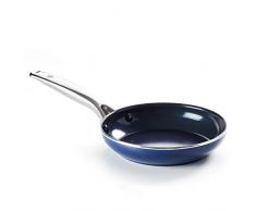 Universal Brat-Pfanne 20-cm Ø, Backofen-fest Spülmaschinen-geeignet, extrem kratz-fest, 4x bessere Hitze-Übertragung, 10x längere Haltbarkeit, 5x stärkere Anti-Haftbeschichtung, Aluminium