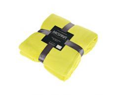 MESANA F-10059/27 hochwertige Mikrofaser Premium Wohndecke, 150 x 200 cm, Fleece, flauschig weich, viele, grün