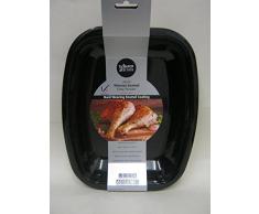 Wham Emaille Bräter, Stahl, Speckled schwarz, 26 x 20,5 x 4 cm