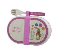 Beatrix Potter Flopsy Snack Box Cutlery Set, Bambus fibers, Mehrfarbig, 6.5 x 1.8 x 0.65 cm