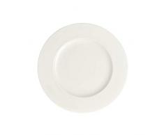 Villeroy & Boch Royal Großer Frühstücksteller, 24 cm, Premium Bone Porzellan, Weiß