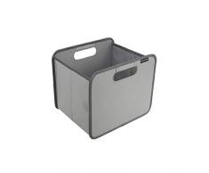 Meyliving Faltbox S Grau 25x32x27,5cm Polyester abwischbar Schrank Aufräumen Einkaufen Büro Kinderzimmer