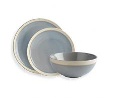 Fairmont & Main Sky Elements Tafelservice, Steingut, Blue-p, blau, 12-Piece