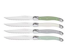 Kitchen Craft Colourworks Edelstahl Steakmesser, Stahl, Mehrfarbig, 23 x 2 x 1.5 cm, 4-Einheiten