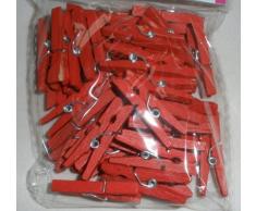 efco Wäscheklammern, Holz, rot, 30 mm, Hemdenknöpfe