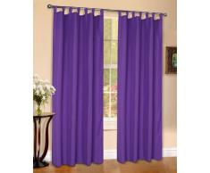 Mikrofaser Vorhang blickdichte matte unifarbene Gardine, Lila Schlaufen, 175x140 Schal. Material aus Microsatin-Gewebe. 204000