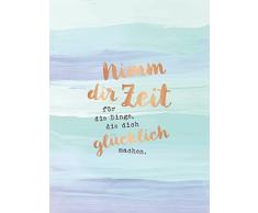 Grafik Werkstatt Poster mit Spruch |Wand-Bild | |Wand-Deko | Print | Nimm dir Zeit