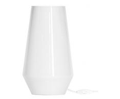 4CONCEPTS Handarbeit Glaslampe mit Stoffschirm, Tischlampe, 14 x 14 x 27 cm L108113000